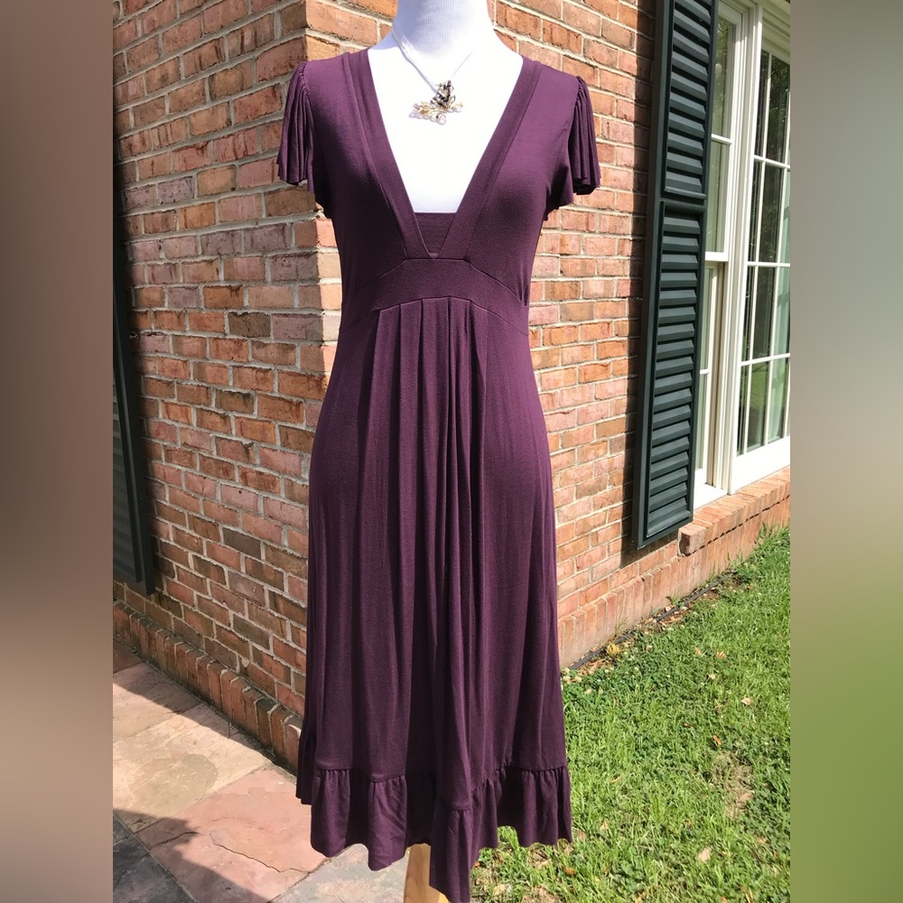 NWT Old Navy Plum Flutter Sleeve Dress S